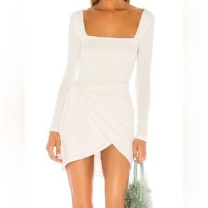 Lovers + Friends Cream Ribbed Knit Top